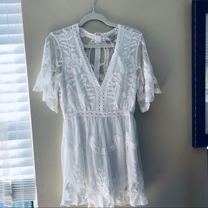 SHOWPO NWT FACE THE MUSIC LACE ROMPER
